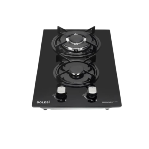 Bolesi 2 Burner Built-In Gas Hob | Tempered Glass Gas Stove for Modern Kitchen