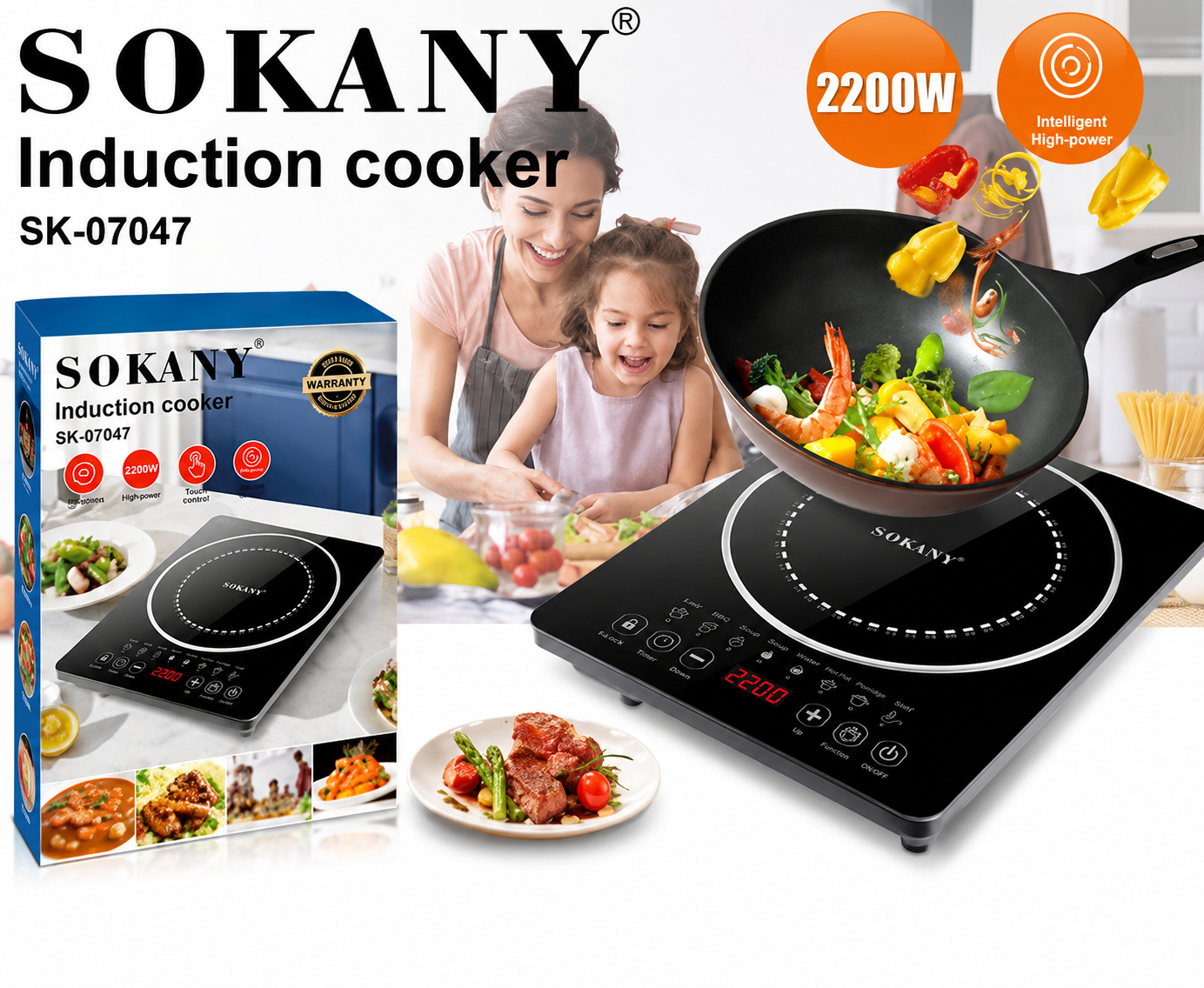 Sokany Single Plate Induction Cooker β Fast Heating Portable Electric Hot Plate