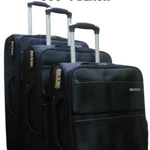 3 in 1 4-Wheeled Fabric Suitcase Set