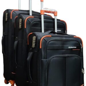 3 in 1 Four-Wheeled Fabric Suitcase Set