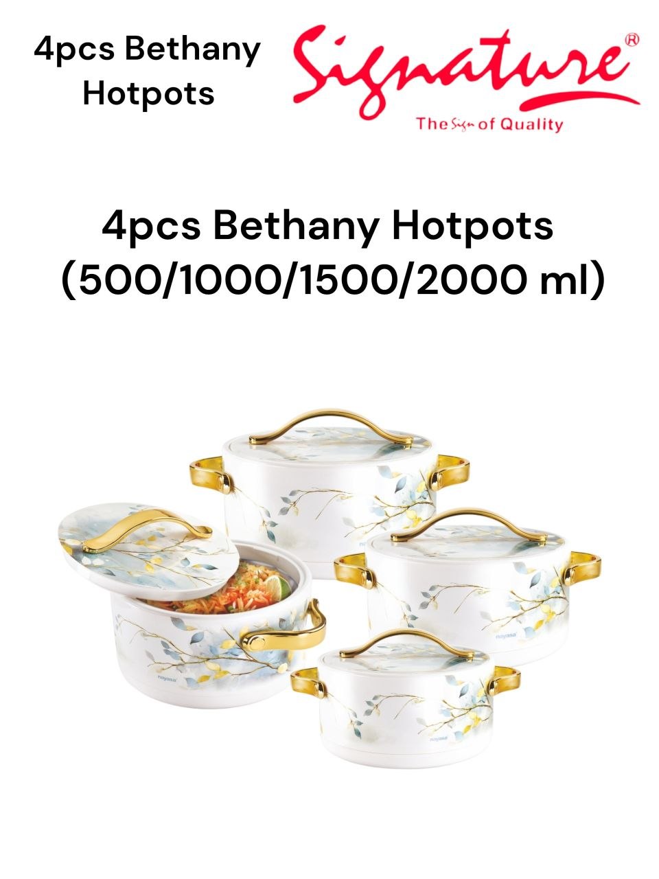 4 Pcs Bethany Hotpots Set