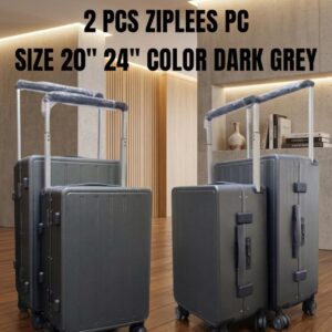 FENGTIANLI 2 Piece Zipless Hard Shell Travel Suitcase Set