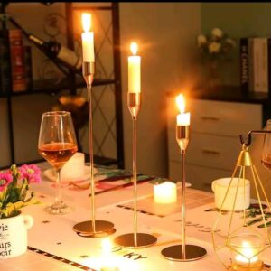 Classic 3-in-1 Metallic Candle Holder Set