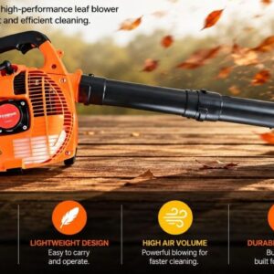 Premier 2 Stroke Power Blower | High Performance Petrol Leaf Blower for Garden Cleaning, Dust Removal & Outdoor Use