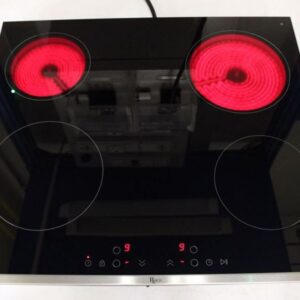 ROCH AE-640-VC 60cm Built-In Infrared Cooktop | 4 Burner Black Glass Touch Control Hob Made in Turkey
