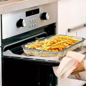 Air Fryer Basket for Oven Stainless Steel Rectangular Cooking Rack