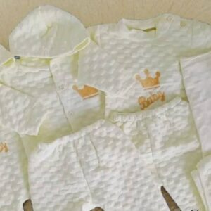 8 Piece Receiving Set Premium Fabric – Newborn Baby Clothes Gift Set Soft Cotton Hospital Outfit