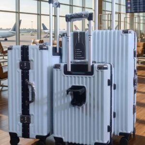 UNICROSS Aluminum Zipless Suitcase 3PCS Set with Cup Holder β Premium Travel Luggage Set