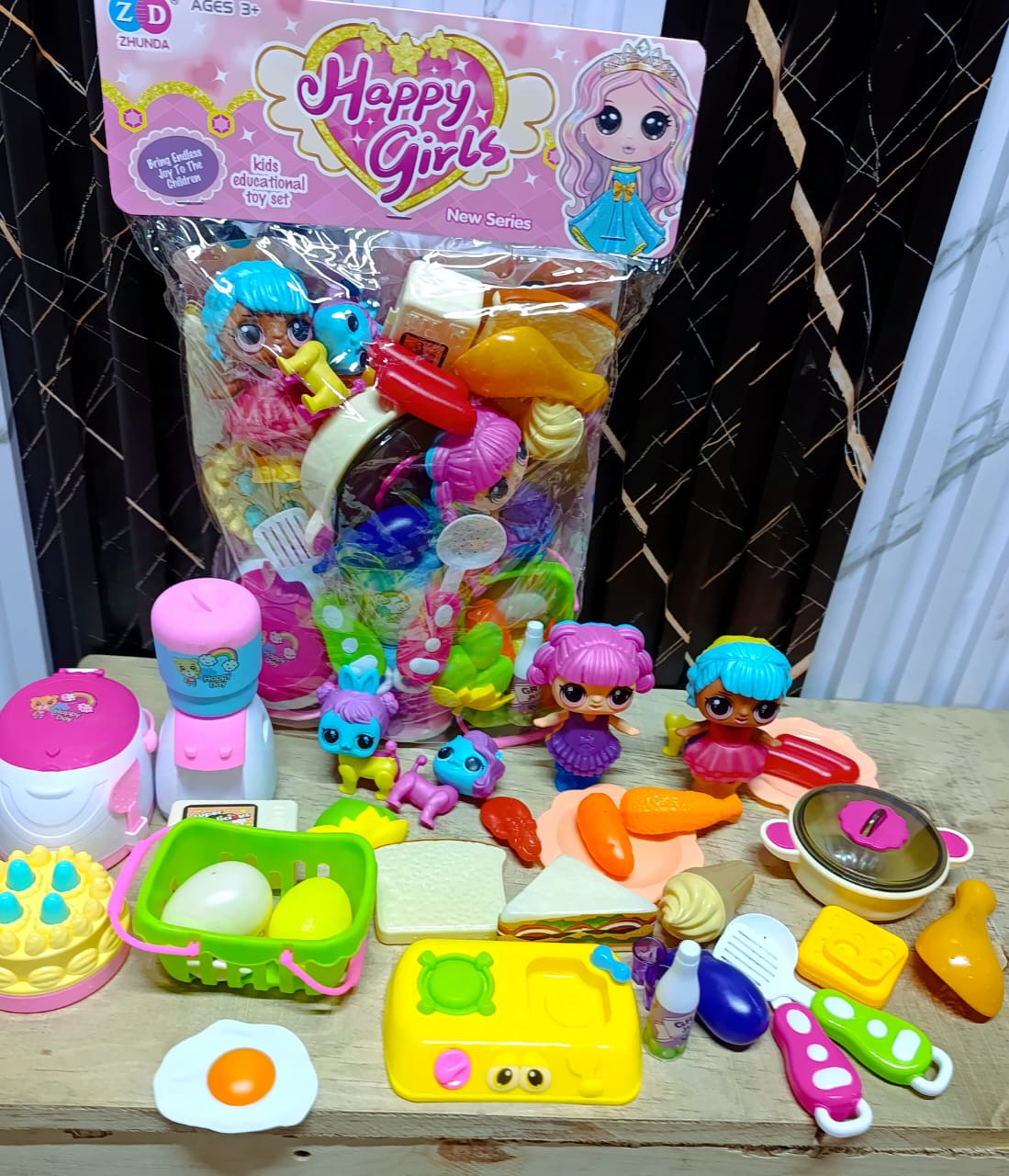 Happy Girls Kitchen Set – Pretend Play Cooking Toy Set for Kids