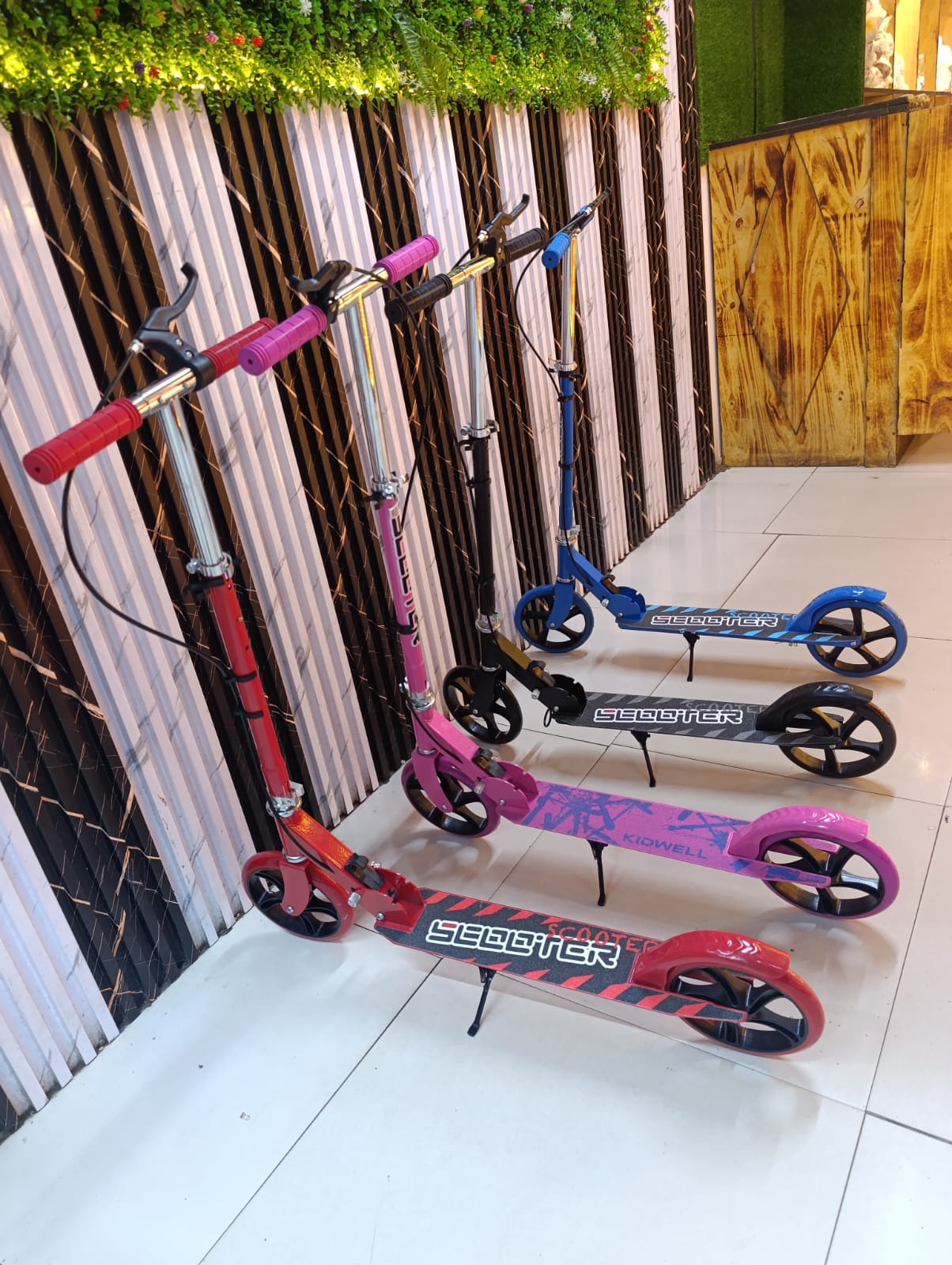 Teens Metallic Scooter With Adjustable Height