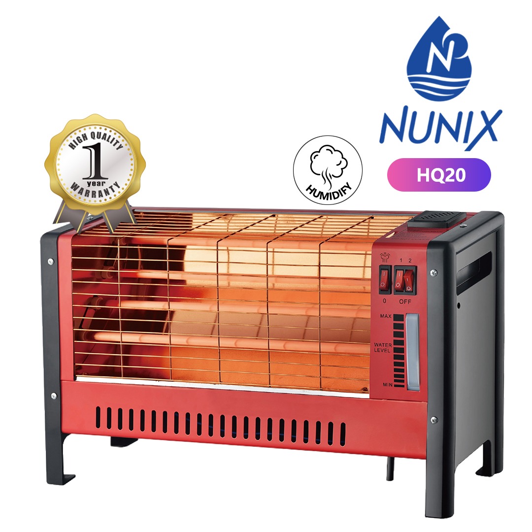 3-Sided Quartz Room Heater with Humidifier HQ20 – Electric Space Heater for Home Use, Fast Heating and Moist Air Comfort