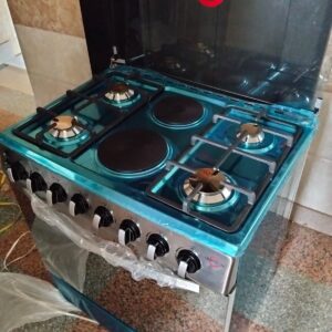 Unitech 60×90 Freestanding Gas Cooker – 4 Gas Burners + 2 Electric Hotplates