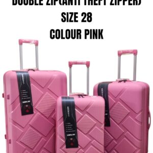 Unicross 3-Piece PP Hard Shell Suitcase Set | 28" Large, Medium and Small