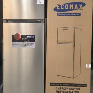 Ecomax 230L Double Door Refrigerator – Dark Silver