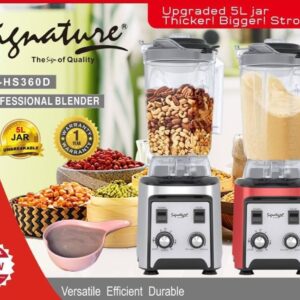 Signature SG-HS360D Commercial Blender – 1800W Heavy-Duty Blender with 5.0L Jar