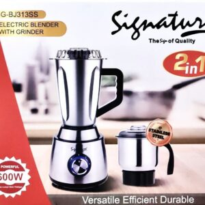 Signature SG-BJ 313 SS 2-in-1 Stainless Steel Electric Blender with Grinder