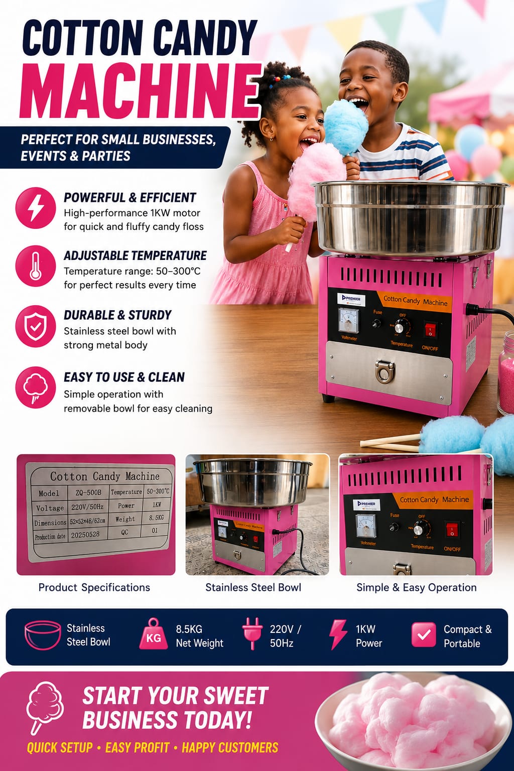 Commercial Cotton Candy Machine