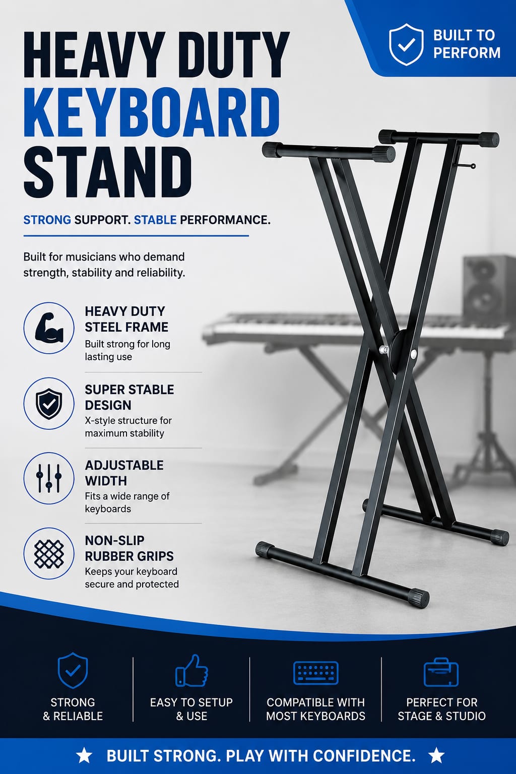 Heavy Duty Keyboard Stand