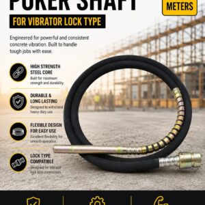 45mm Poker Shaft  | Heavy-Duty Flexible Vibrator Shaft for Concrete Vibrators