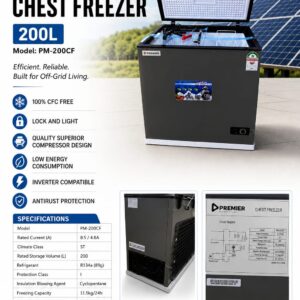 Premier 200L DC Solar Chest Freezer