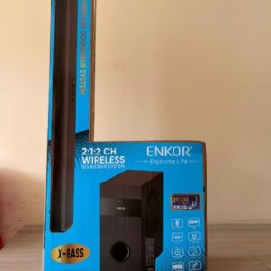 Enkor Wireless 2.1.2 Soundbar System – Bluetooth Home Theater with Wireless Subwoofer