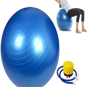 Anti-Burst Exercise Stability Ball with Foot Pump – Yoga, Pilates, Core Training & Balance Fitness Ball 65cm/85cm