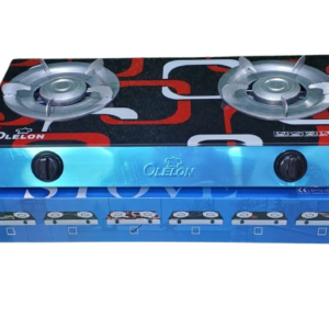 Olelon 2 Burner Glass Top Gas Cooker – Premium Tempered Glass Table Top Stove | Fast Cooking & Energy Saving