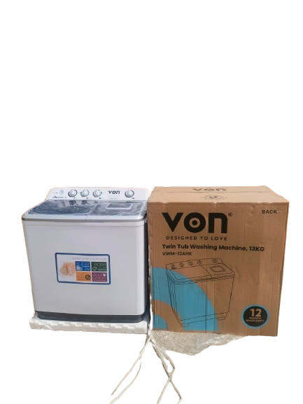 VON 13kg Twin Tub Washing Machine Semi Automatic Washer