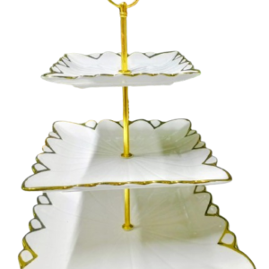 Cream White and Gold Dining Fruit Holder | Luxury Decorative Fruit Basket Stand