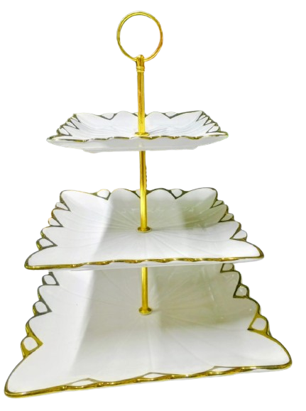 Cream White and Gold Dining Fruit Holder | Luxury Decorative Fruit Basket Stand