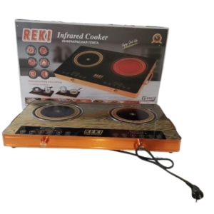 Reki Double Induction Cooker | Dual Burner Electric Cooktop Energy Efficient Fast Cooking Kitchen Appliance