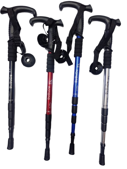 Black Hiking Sticks – Adjustable Trekking Poles for Hiking