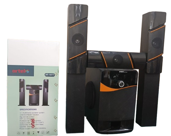 Artel AT-107 Tall Boy Multimedia Speaker System – Bluetooth USB FM Home Theater Audio System