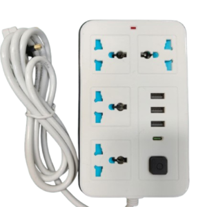 4 Way Extension Socket with 4 USB Ports – Multi Plug Power Strip Fast Charging Station