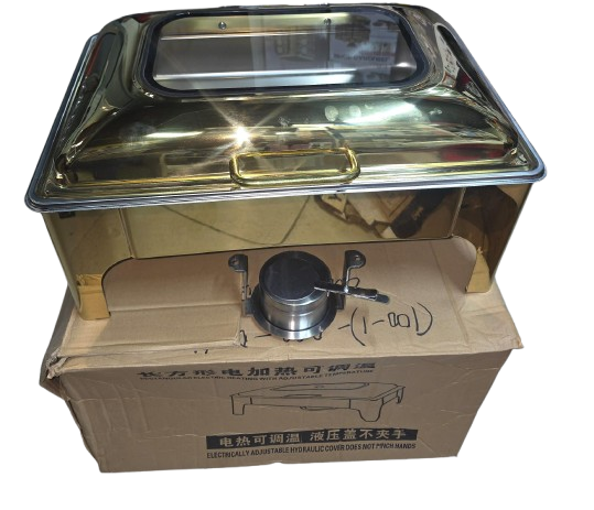 Single Roll Top Chafing Dish | Stainless Steel Food Warmer Buffet Server - Image 2