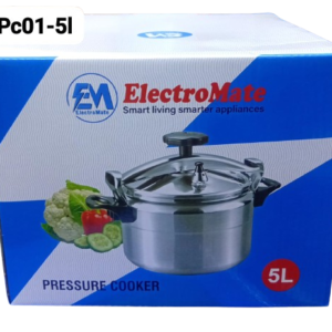 Electromate PC01-5L Manual Pressure Cooker – 5L Heavy Duty Cooking Pot for Fast & Healthy Meals