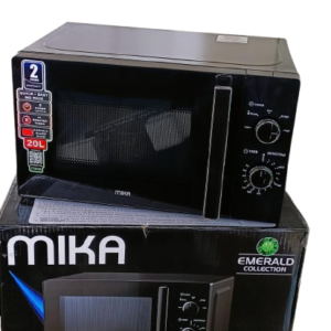 Mika Microwave Oven Grill 20L 1000W – Compact Grill Microwave Silver Finish for Fast Cooking and Reheating