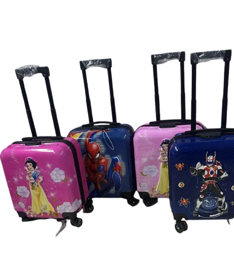 Kids Hard-Shell Suitcase with Wheels – Lightweight Rolling Travel Luggage with Pull Handle for Children