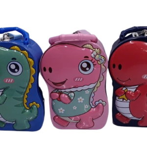 Kids Metallic Piggy Bank – Secure Coin Saving Box for Children.