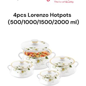 4 Pcs Lorenzo Hotpots Set (500ml–2000ml)
