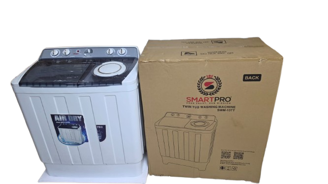 Smart Pro 8kg Twin Tub Washing Machine Top Load | Semi Automatic Washer Spinner