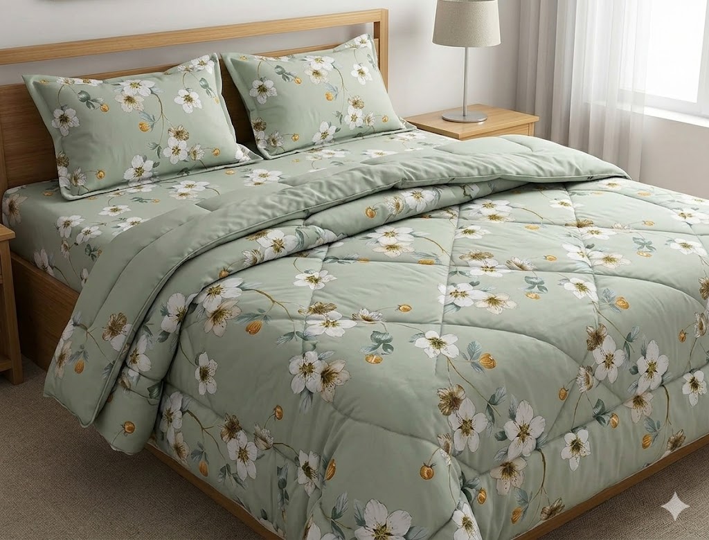 4 Piece Luxury Duvet Set (6x7 King Size) - 1 Duvet + 1 Bedsheet + 2 Pillowcases
