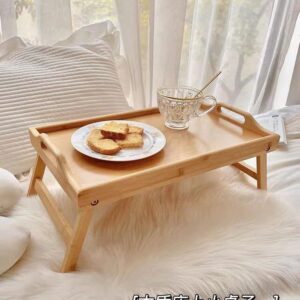 Foldable Bamboo Lap Tray – Multi-Purpose Laptop Desk & Breakfast Serving Table