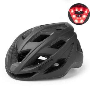 Helmet with Rear Safety Light – Adjustable Cycling Helmet for Adults & Kids with LED Warning Light
