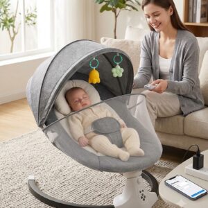 Electric Baby Swing | Automatic Infant Rocking Chair with Music and Remote Control