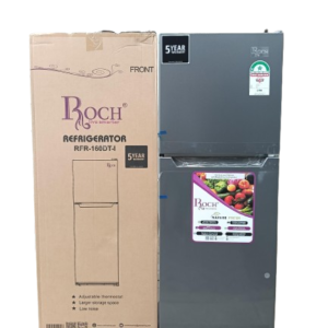 Roch 130L Double Door Fridge RFR-160DT-I | Compact Refrigerator Freezer